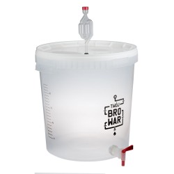 Transparent fermentation bucket 33L with air lock and tap