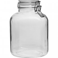 Square jar with hermetic closure - 4 L