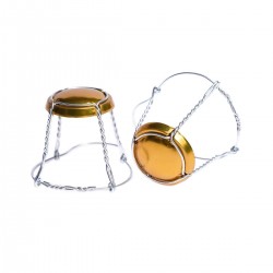 Basket for closing sparkling wines gold 50 pcs
